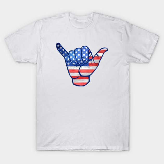 Shaka USA T-Shirt by MadEDesigns